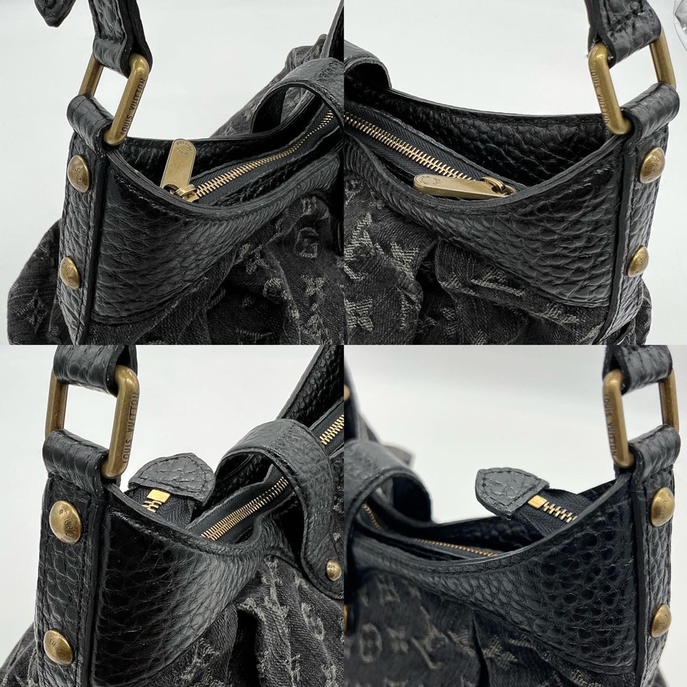 ❌SOLD❌Authentic NEW Louis Vuitton monogram black denim XS Mahina - Picture 12 of 17
